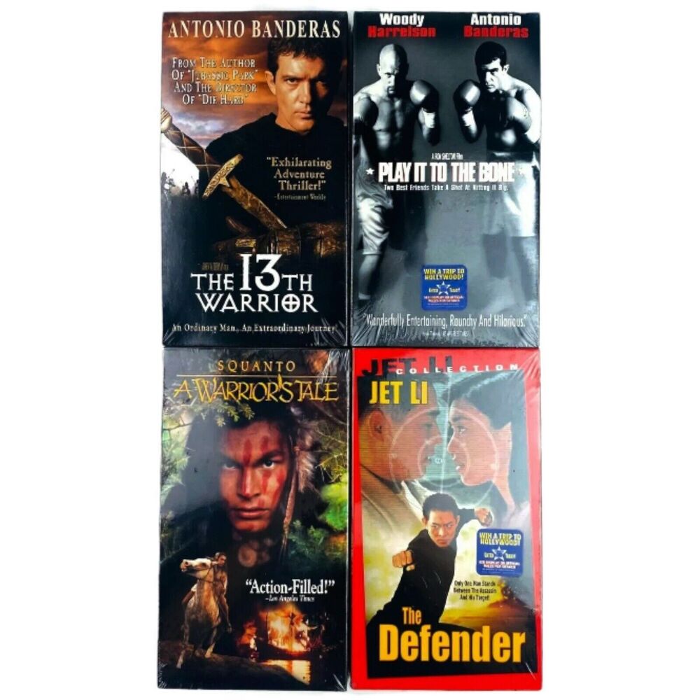 Antonio Banderas Jet Li 13th Warrior  Defender  Lot 4 VHS Movies Factory Sealed